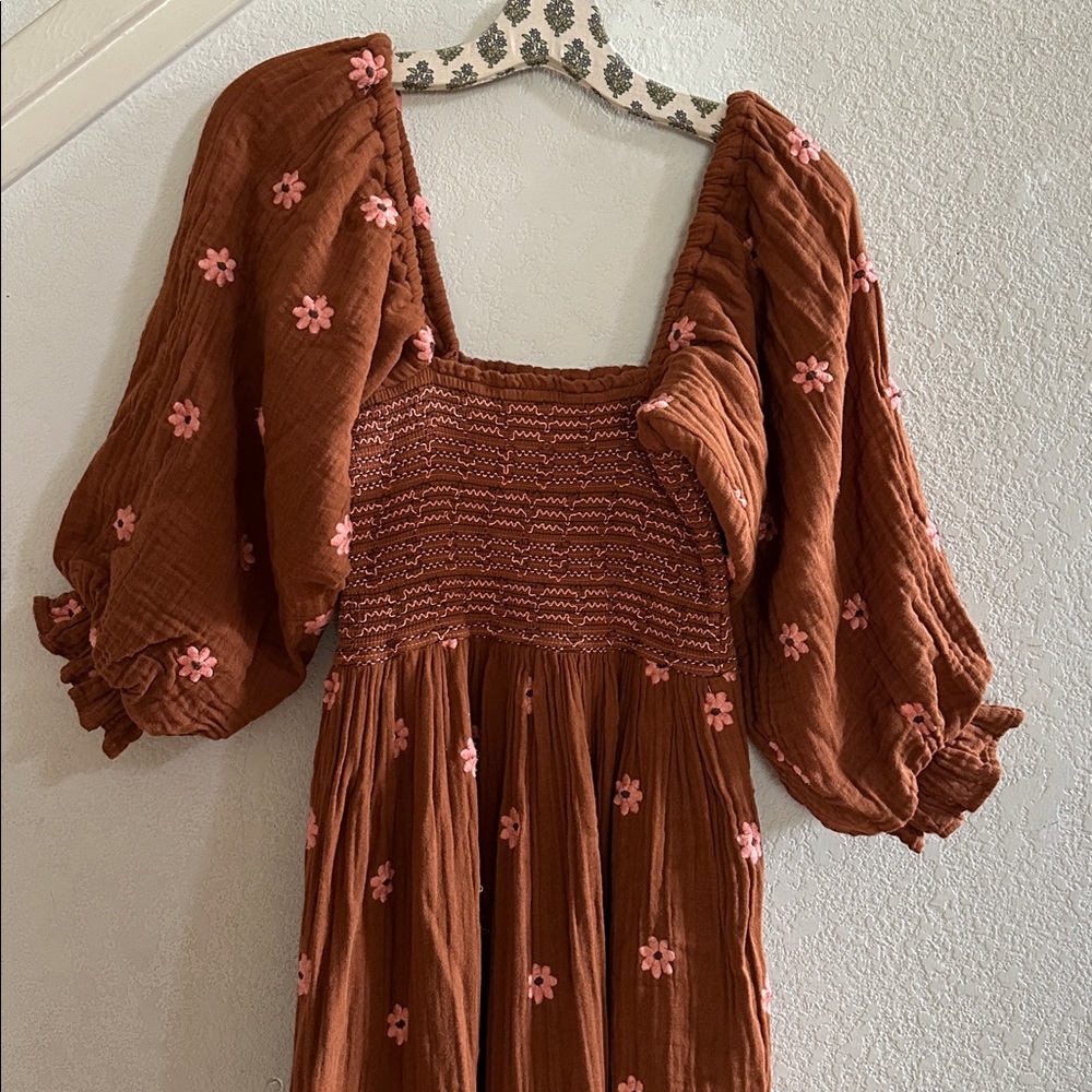 RARE Free People | Dahlia Embroidered Maxi Dress | XS - Picture 7 of 16